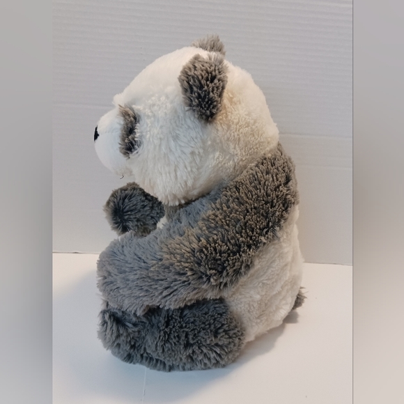 HugFun 12" Gray White Panda Bear Soft Cuddly Plush Stuffed Animal Toy - Picture 4 of 8